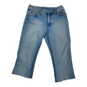 Pure Color high-rise light wash cropped casual jeans size 31